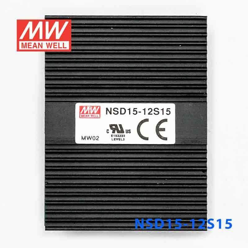 Mean Well NSD15 - 12S15 DC - DC Converter - 15W - 9.4~36V in 15V out - NSD15 - 12S15 - powersupplymall.com