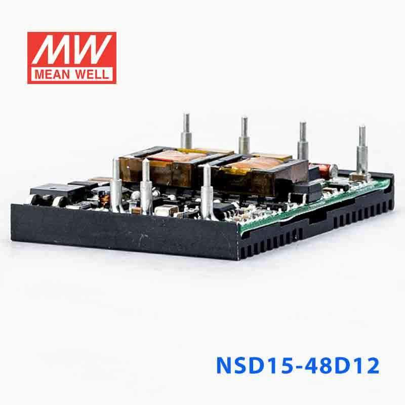 Mean Well NSD15 - 48D12 DC - DC Converter - 14.88W - 18~72V in ±12V out - NSD15 - 48D12 - powersupplymall.com