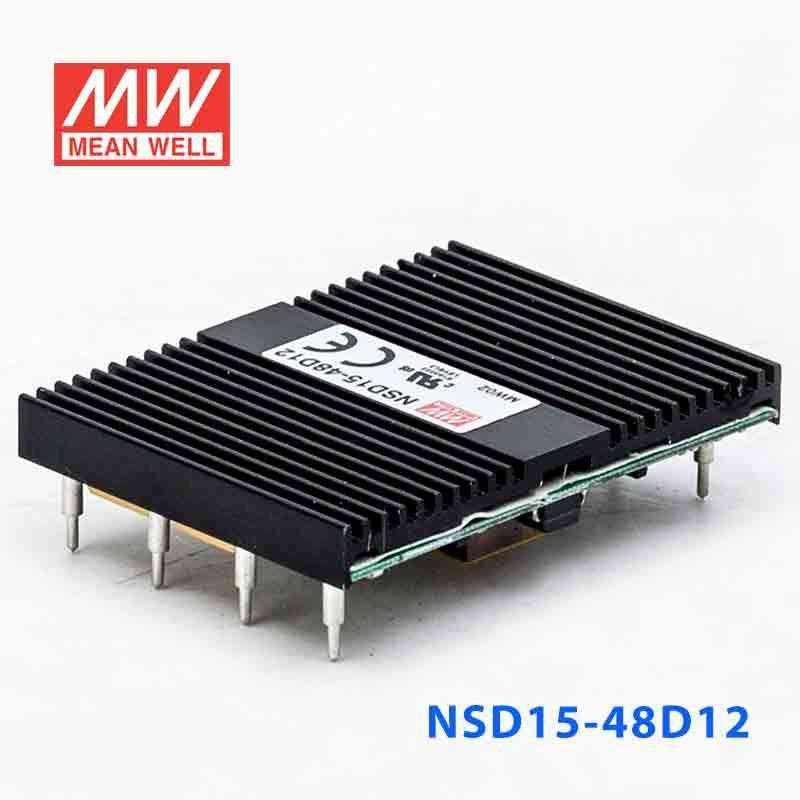 Mean Well NSD15 - 48D12 DC - DC Converter - 14.88W - 18~72V in ±12V out - NSD15 - 48D12 - powersupplymall.com