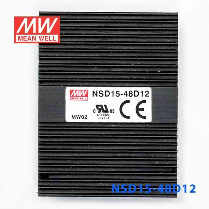 Mean Well NSD15 - 48D12 DC - DC Converter - 14.88W - 18~72V in ±12V out - NSD15 - 48D12 - powersupplymall.com