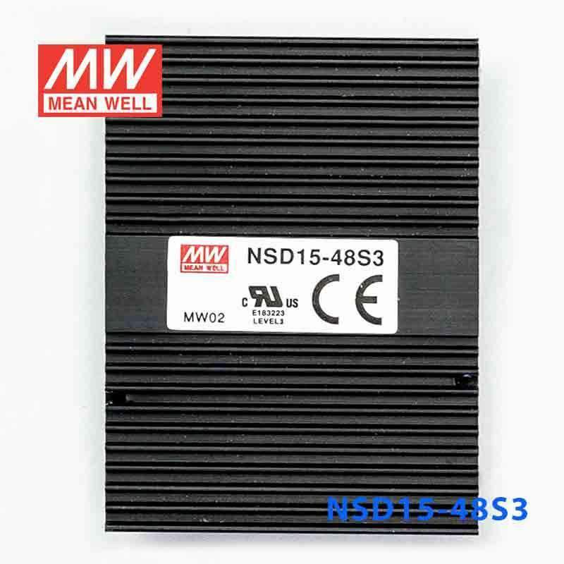Mean Well NSD15-48S3 DC-DC Converter - 12.375W - 18~72V in 3.3V out 3.75A - NSD15-48S3 - powersupplymall.com
