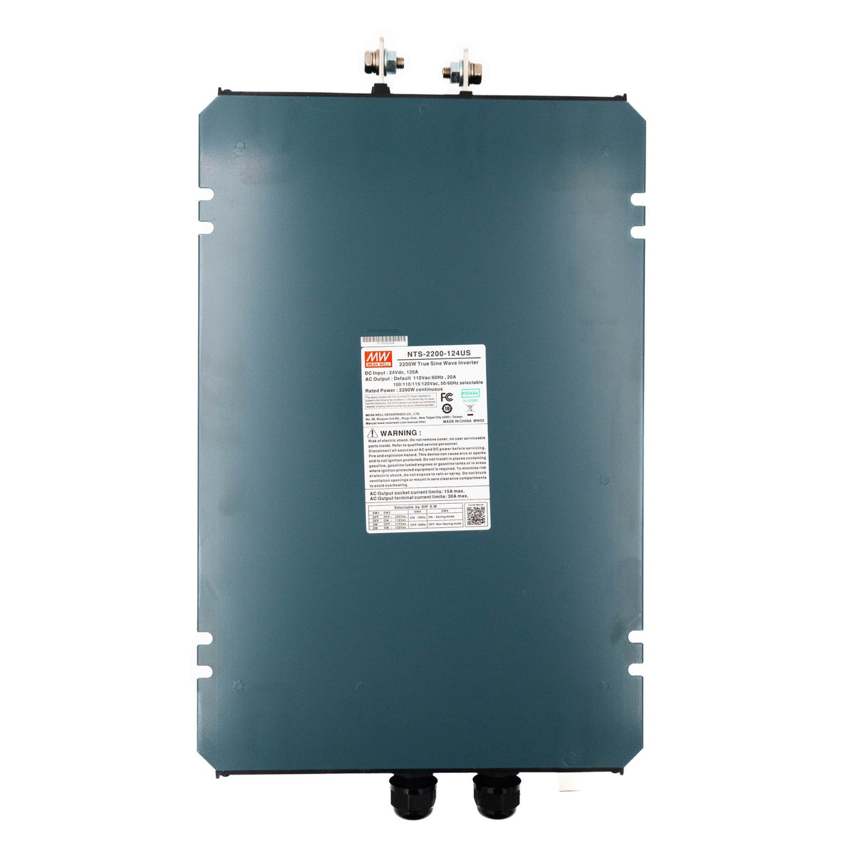 Mean Well NTS - 2200 - 124US True Sine Wave DC - AC Inverter 2200W 110V out 24V in with US Socket - NTS - 2200 - 124US - powersupplymall.com