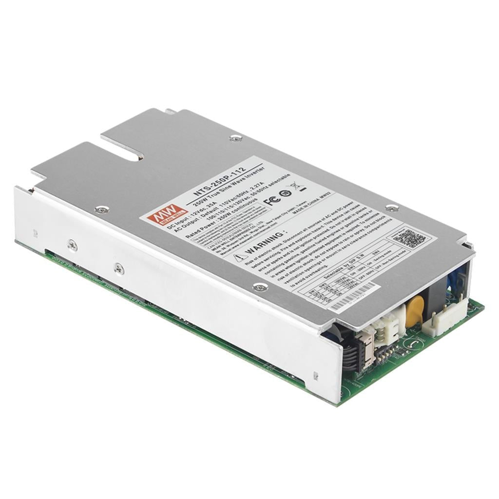 Mean Well NTS - 250P - 212 True Sine Wave DC - AC Inverter 250W 230V out 12V in - NTS - 250P - 212 - powersupplymall.com