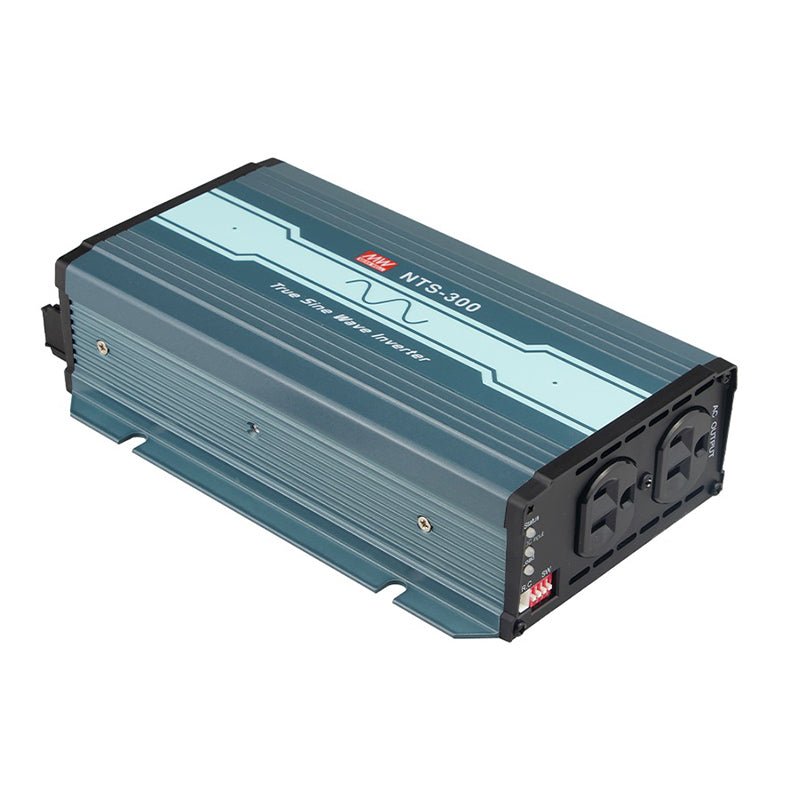 Mean Well NTS - 300 - 124US True Sine Wave DC - AC Inverter 300W 110V out 24V in with US Socket - NTS - 300 - 124US - powersupplymall.com