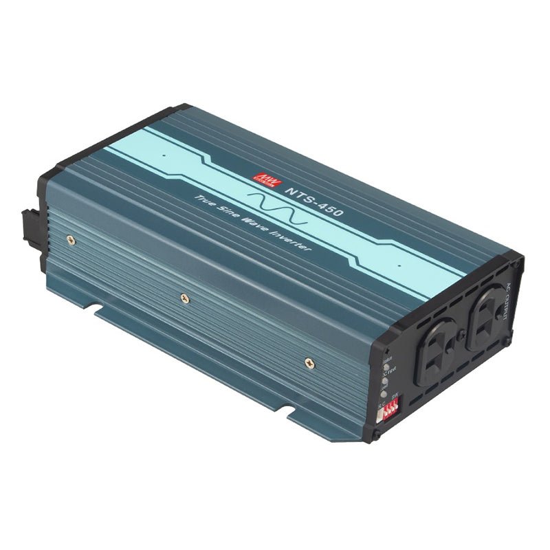Mean Well NTS - 450 - 248US True Sine Wave DC - AC Inverter 450W 110V out 48V in with US Socket - NTS - 450 - 148US - powersupplymall.com