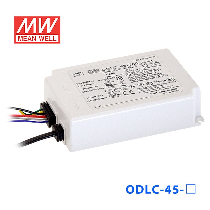 Mean Well ODLC - 45 - 500 Power Supply 45W 500mA, Dimmable - ODLC - 45 - 500 - powersupplymall.com