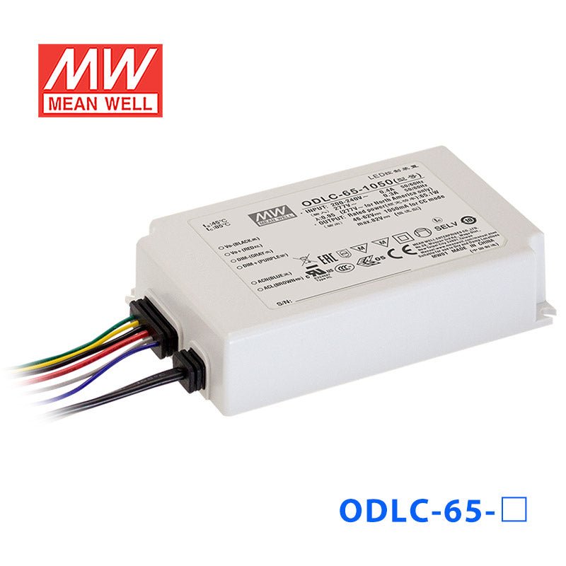 Mean Well ODLC - 65A - 1400 Power Supply 65W 1400mA (Auxiliary DC output) - ODLC - 65A - 1400 - powersupplymall.com
