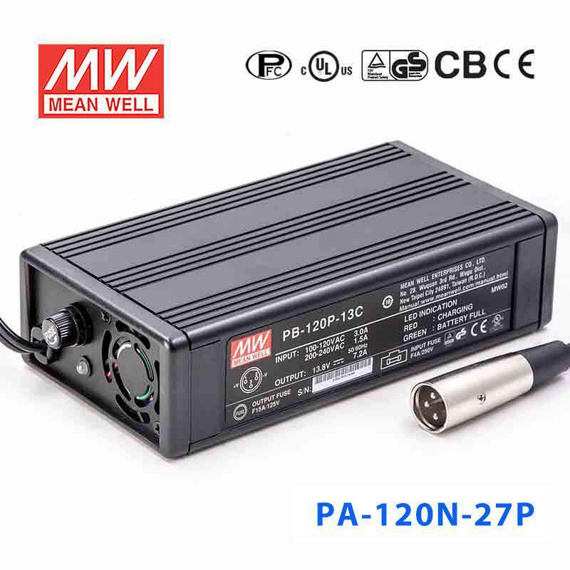Mean Well PA - 120N - 27P Portable Battery Chargers 118.68W 27.6V 4.3A - Single Output Power Supply - PA - 120N - 27P - powersupplymall.com