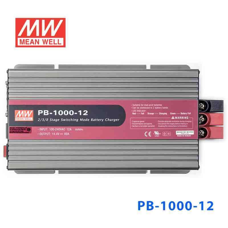 Mean Well PB - 1000 - 12 Battery Chargers 1000W 14.4V 60A - 2/3/8 Stage W/PFC - PB - 1000 - 12 - powersupplymall.com