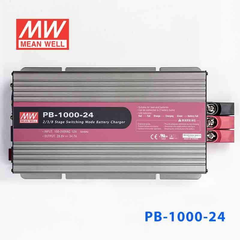 Mean Well PB - 1000 - 24 Battery Chargers 1000W 28.8V 34.7A - 2/3/8 Stage W/PFC - PB - 1000 - 24 - powersupplymall.com