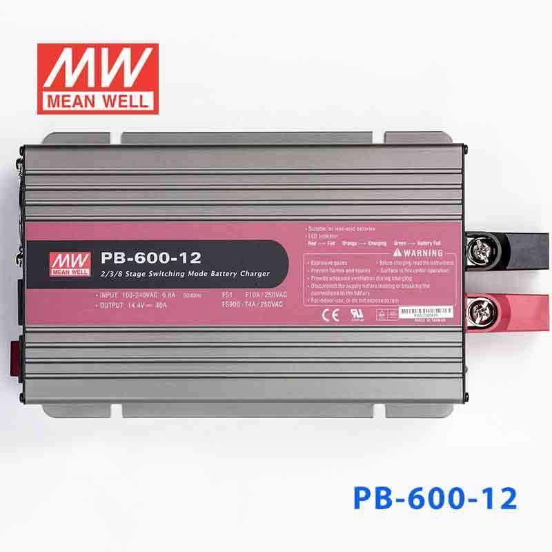Mean Well PB - 600 - 12 Battery Chargers 600W 14.4V 40A - 2/3/8 Stage W/PFC - PB - 600 - 12 - powersupplymall.com