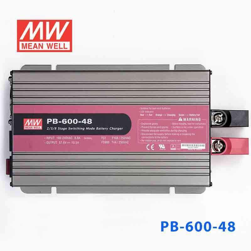 Mean Well PB - 600 - 48 Battery Chargers 600W 57.6V 10.5A - 2/3/8 Stage W/PFC - PB - 600 - 48 - powersupplymall.com