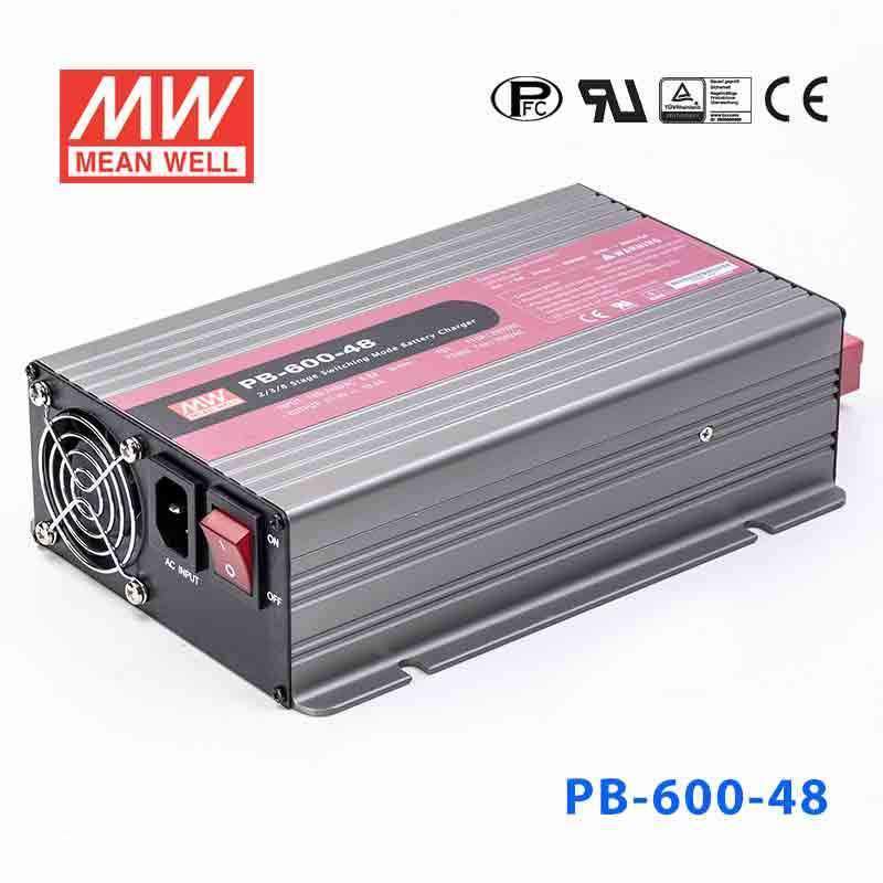 Mean Well PB - 600 - 48 Battery Chargers 600W 57.6V 10.5A - 2/3/8 Stage W/PFC - PB - 600 - 48 - powersupplymall.com