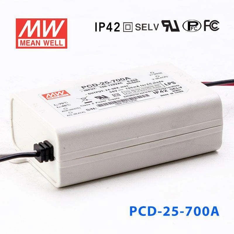Mean Well PCD - 25 - 700A Power Supply 25W 700mA - PCD - 25 - 700A - powersupplymall.com