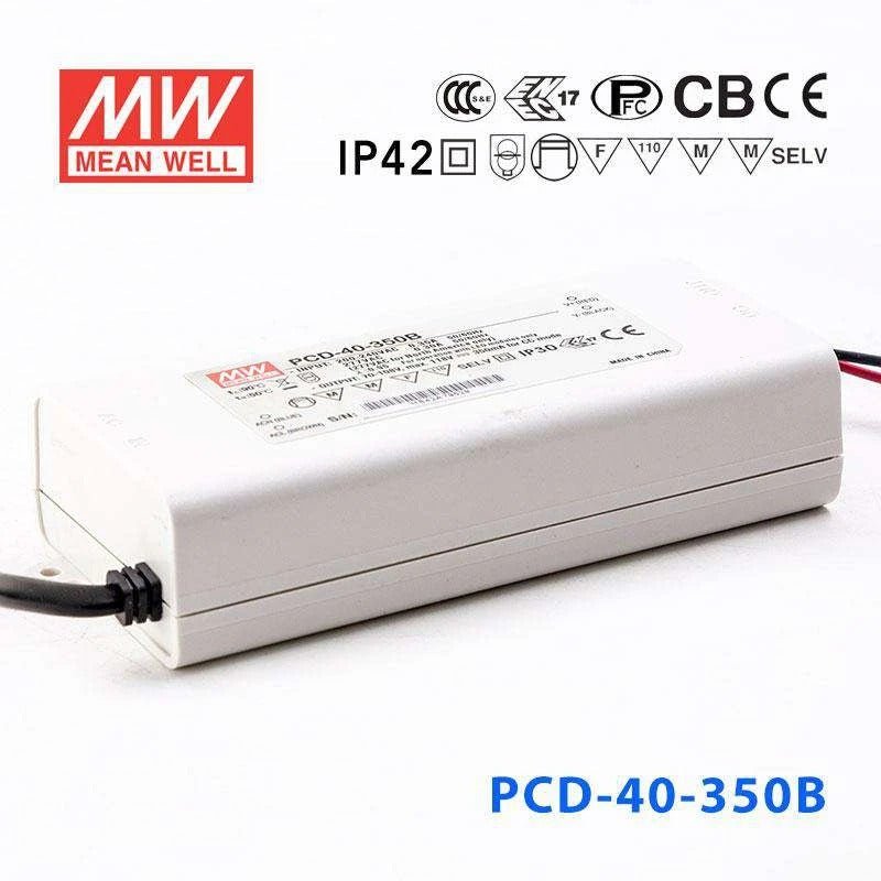 Mean Well PCD - 40 - 350B Power Supply 40W 350mA - PCD - 40 - 350B - powersupplymall.com