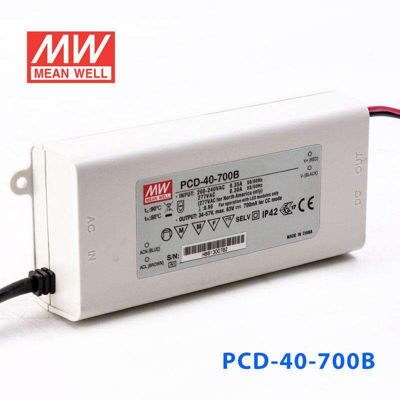 Mean Well PCD - 40 - 700B Power Supply 40W 700mA - PCD - 40 - 700B - powersupplymall.com