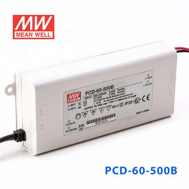 Mean Well PCD - 60 - 500B Power Supply 60W 500mA - PCD - 60 - 500B - powersupplymall.com