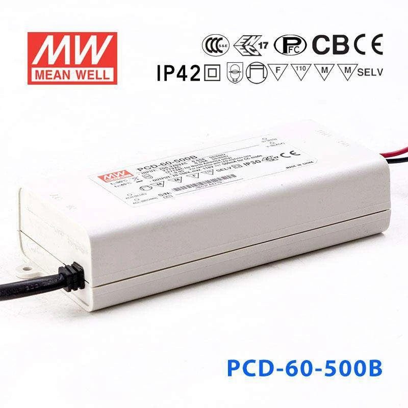 Mean Well PCD - 60 - 500B Power Supply 60W 500mA - PCD - 60 - 500B - powersupplymall.com