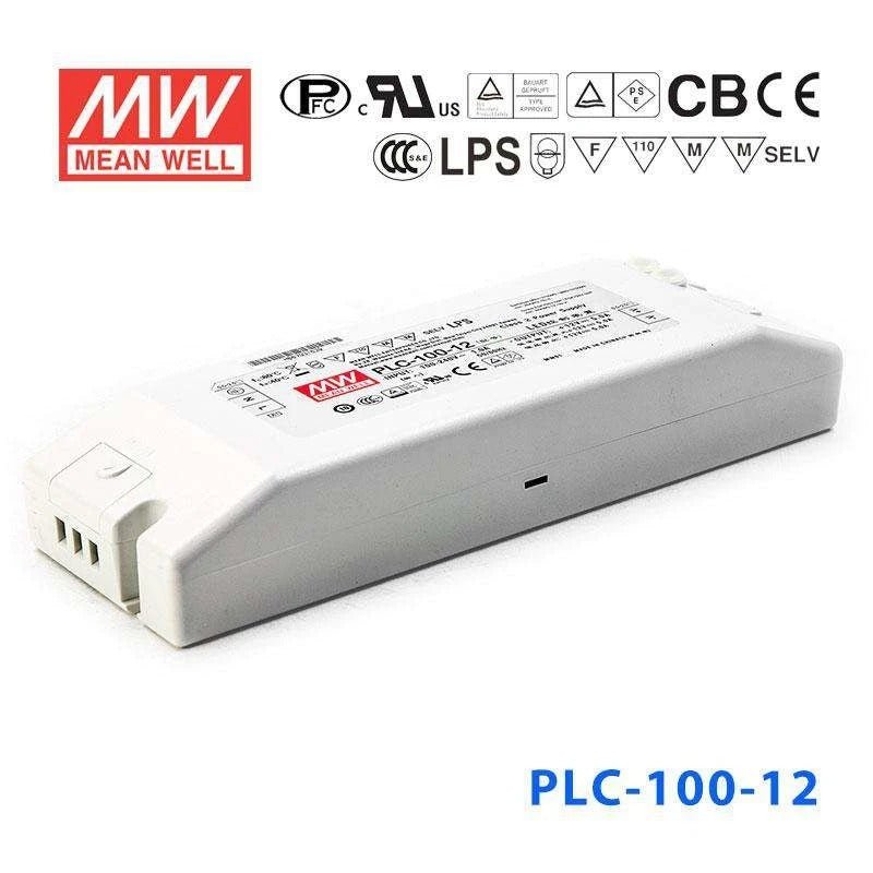 Mean Well PLC - 100 - 12 Power Supply 100W 12V - PFC - PLC - 100 - 12 - powersupplymall.com