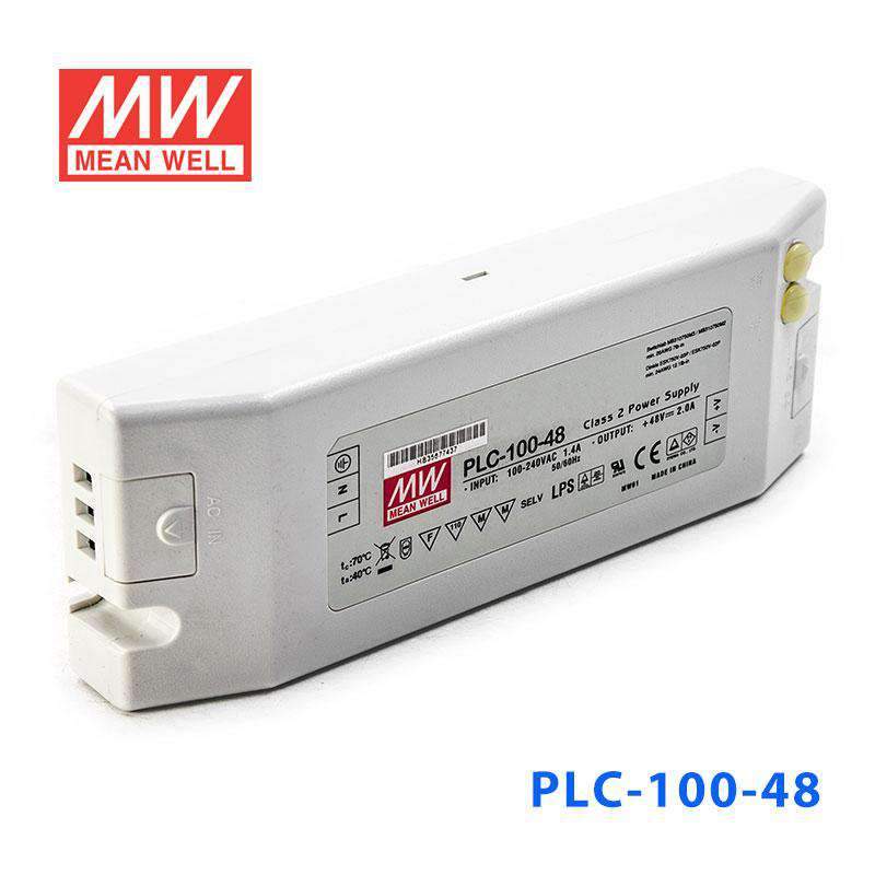 Mean Well PLC-100-48 Power Supply 100W 48V - PFC 2A - PLC-100-48 - powersupplymall.com