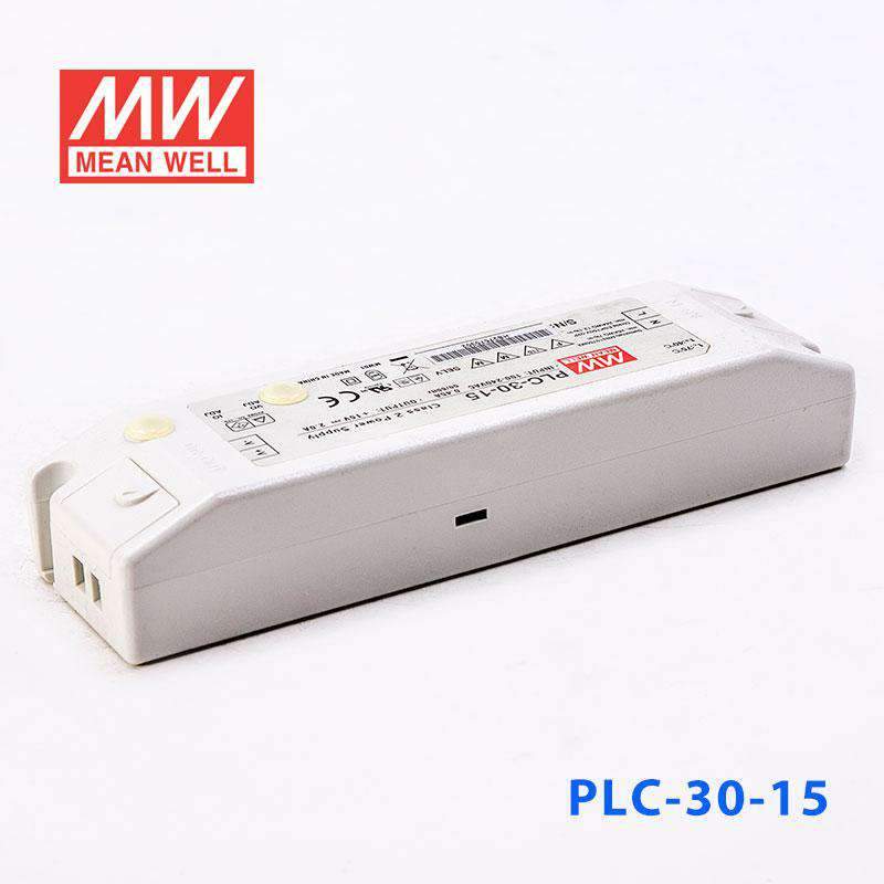 Mean Well PLC - 30 - 15 Power Supply 30W 15V - PFC - PLC - 30 - 15 - powersupplymall.com