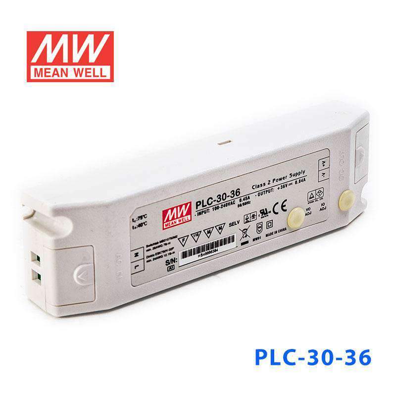 Mean Well PLC - 30 - 36 Power Supply 30W 36V - PFC - PLC - 30 - 36 - powersupplymall.com