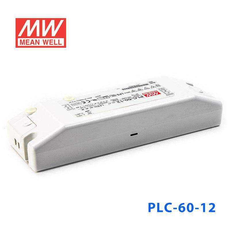 Mean Well PLC - 60 - 12 Power Supply 60W 12V - PFC - PLC - 60 - 12 - powersupplymall.com