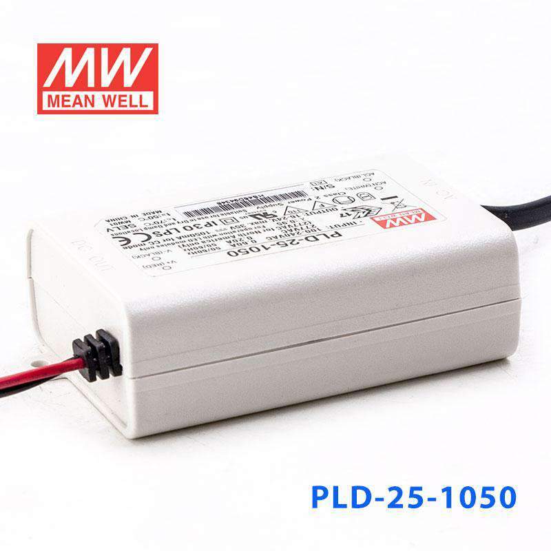 Mean Well PLD - 25 - 1050 Power Supply 25W 1050mA - PLD - 25 - 1050 - powersupplymall.com