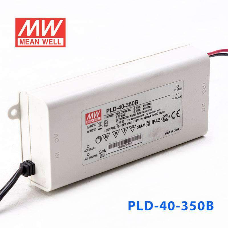 Mean Well PLD - 40 - 350B Power Supply 40W 350mA - PLD - 40 - 350B - powersupplymall.com