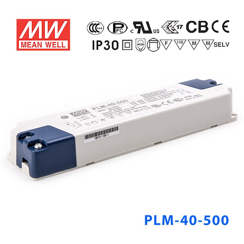 Mean Well PLM - 40 - 350 Single Output LED Power Supply 40W - PLM - 40 - 350 - powersupplymall.com