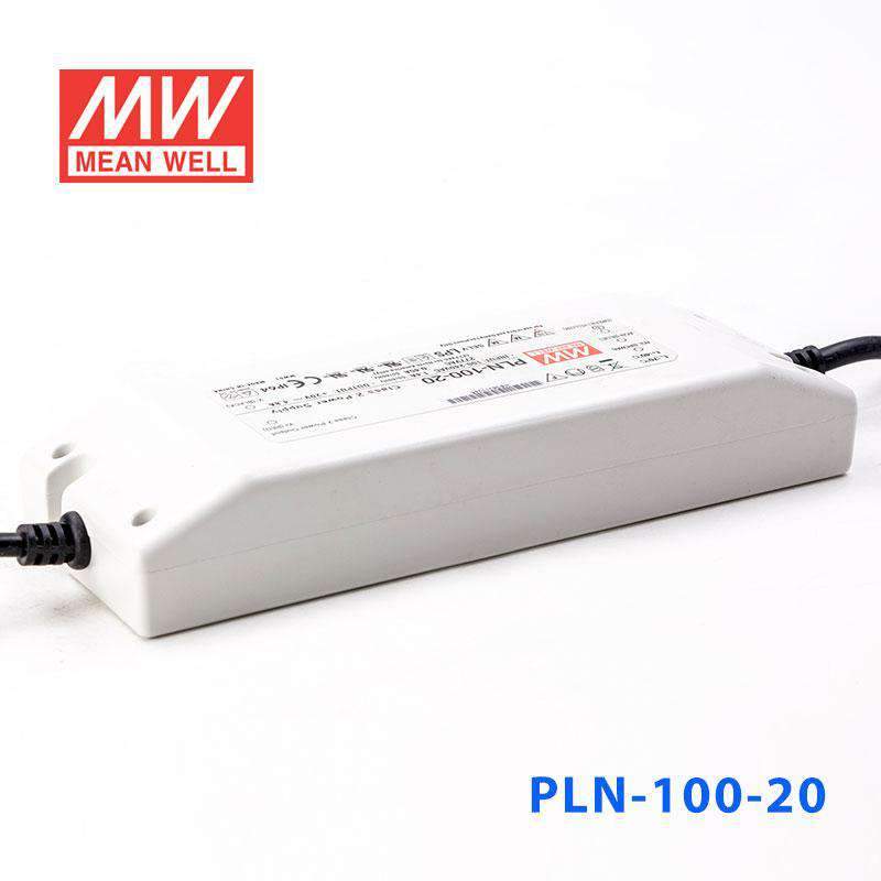 Mean Well PLN-100-20 Power Supply 100W 20V - IP64 4.8A - PLN-100-20 - powersupplymall.com