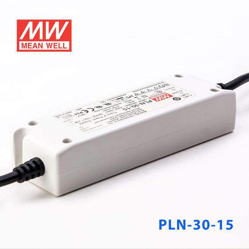 Mean Well PLN-30-15 Power Supply 30W 15V - IP64 2A - PLN-30-15 - powersupplymall.com