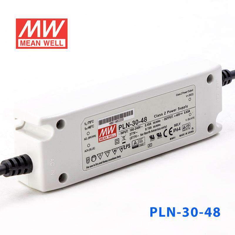 Mean Well PLN - 30 - 48 Power Supply 30W 48V - IP64 - PLN - 30 - 48 - powersupplymall.com