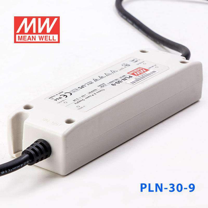 Mean Well PLN - 30 - 9 Power Supply 30W 9V - IP64 - PLN - 30 - 9 - powersupplymall.com