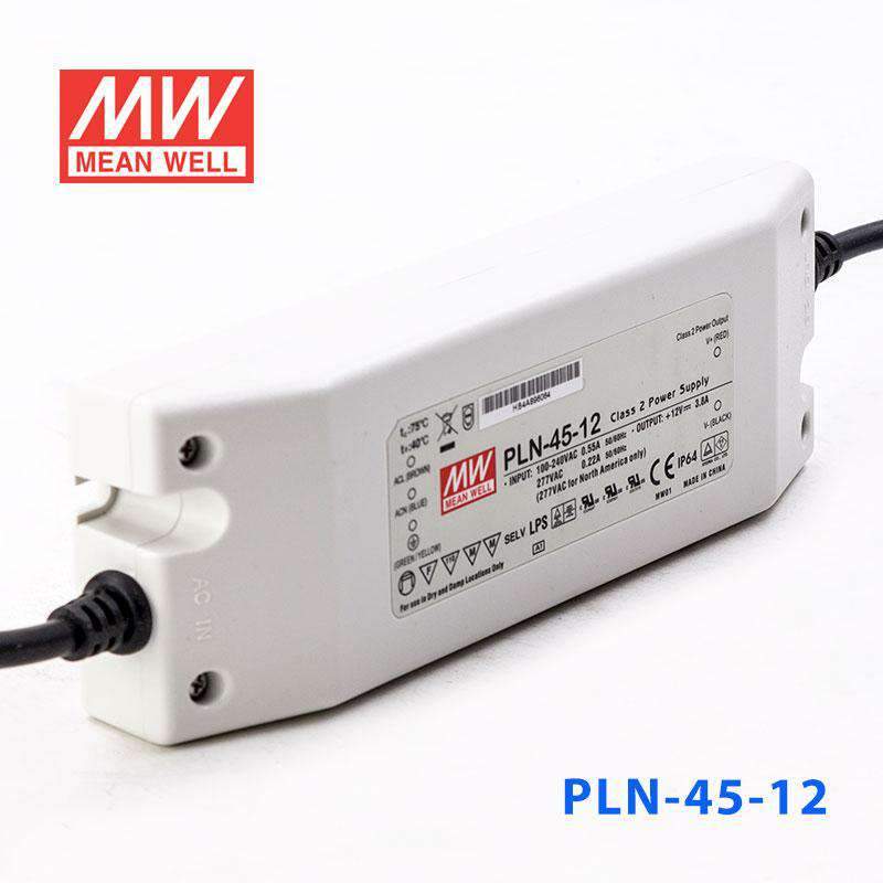 Mean Well PLN - 45 - 12 Power Supply 45W 12V - IP64 - PLN - 45 - 12 - powersupplymall.com