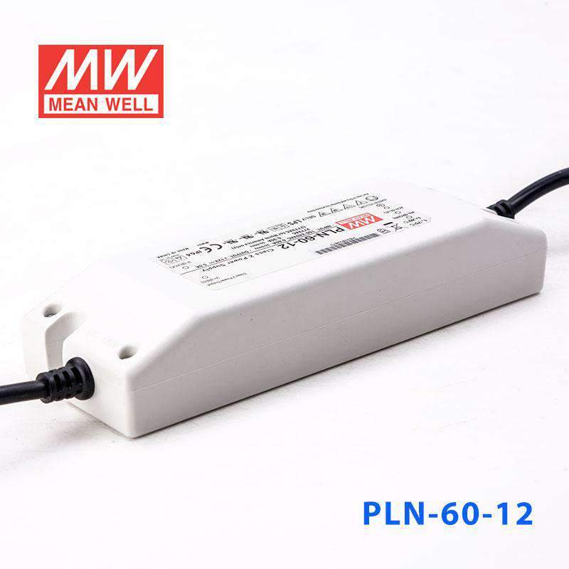 Mean Well PLN - 60 - 12 Power Supply 60W 12V - IP64 - PLN-60-12 - powersupplymall.com