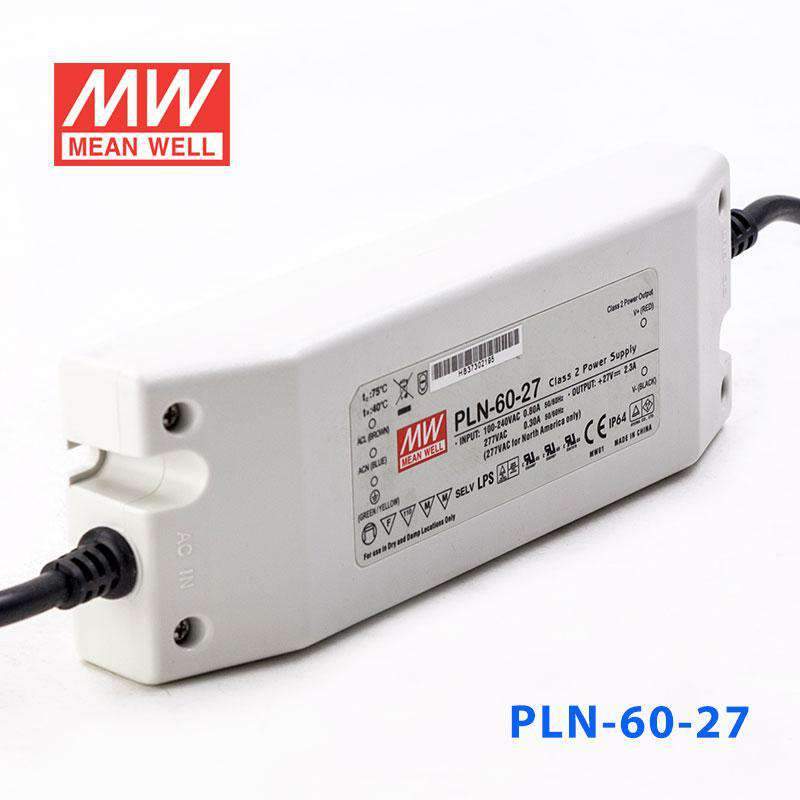 Mean Well PLN - 60 - 27 Power Supply 60W 27V - IP64 - PLN - 60 - 27 - powersupplymall.com