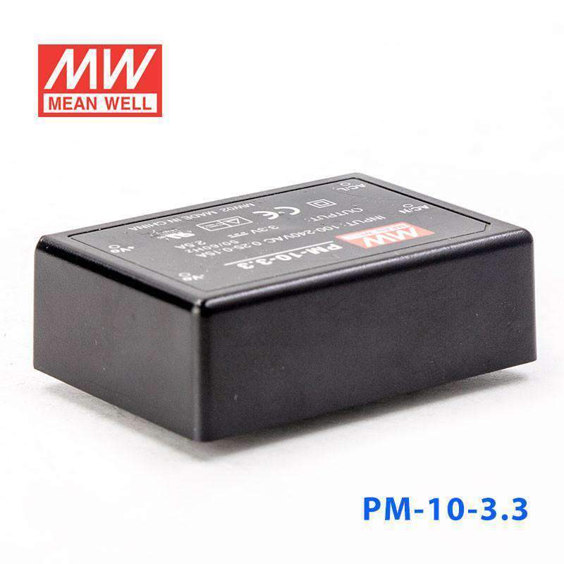 Mean Well PM - 10 - 3.3 Power Supply 10W 3.3V - PM - 10 - 3.3 - powersupplymall.com