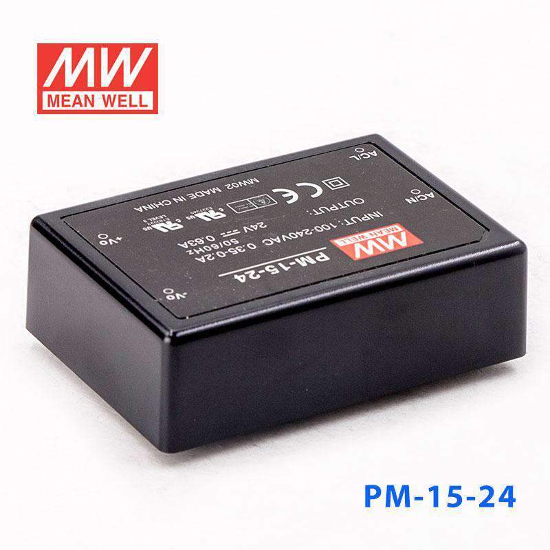 Mean Well PM - 15 - 24 Power Supply 15W 24V - PM - 15 - 24 - powersupplymall.com