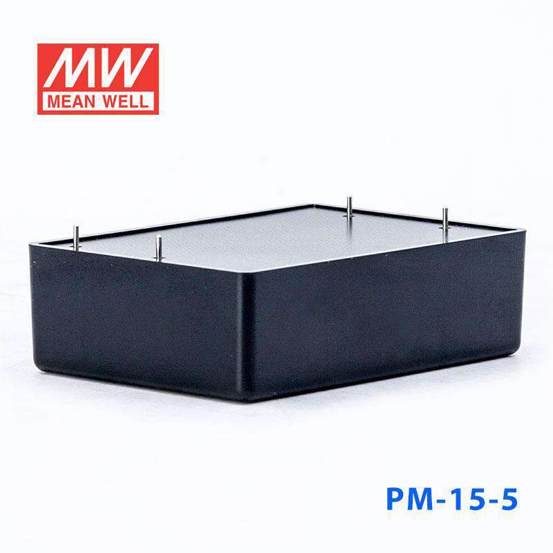 Mean Well PM - 15 - 5 Power Supply 15W 5V - PM - 15 - 5 - powersupplymall.com