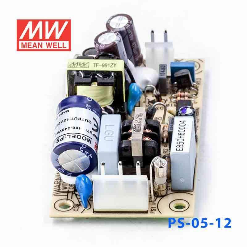 Mean Well PS - 05 - 12 Power Supply 5W 12V - PS - 05 - 12 - powersupplymall.com