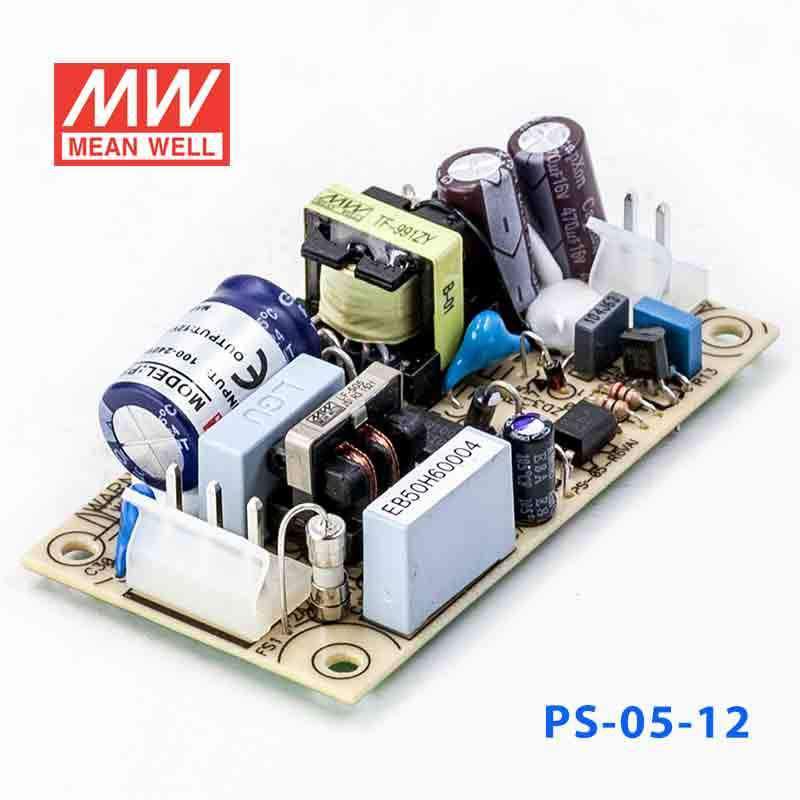 Mean Well PS - 05 - 12 Power Supply 5W 12V - PS - 05 - 12 - powersupplymall.com