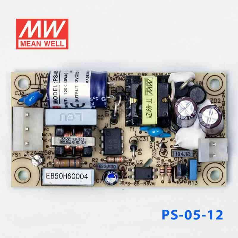Mean Well PS - 05 - 12 Power Supply 5W 12V - PS - 05 - 12 - powersupplymall.com