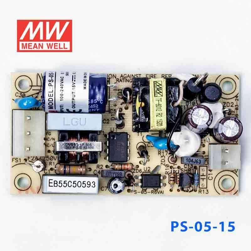 Mean Well PS - 05 - 15 Power Supply 5W 15V - PS - 05 - 15 - powersupplymall.com