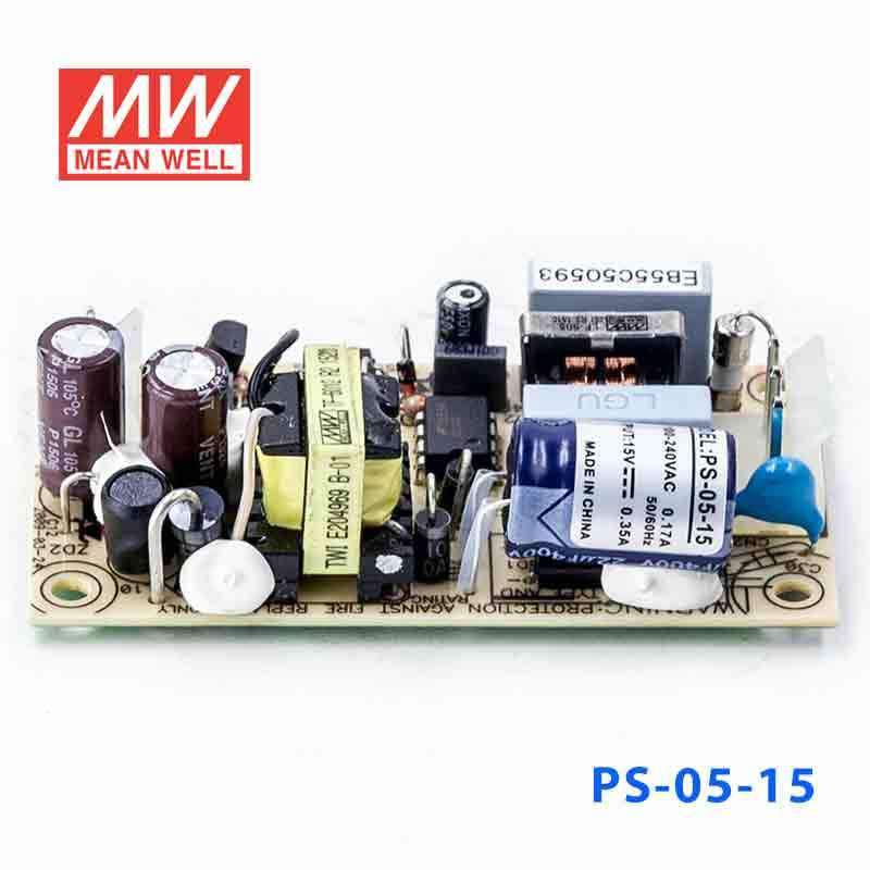 Mean Well PS - 05 - 15 Power Supply 5W 15V - PS - 05 - 15 - powersupplymall.com