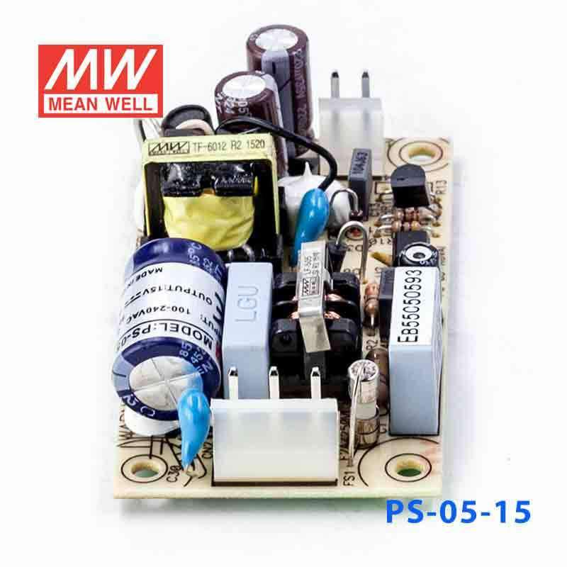 Mean Well PS - 05 - 15 Power Supply 5W 15V - PS - 05 - 15 - powersupplymall.com