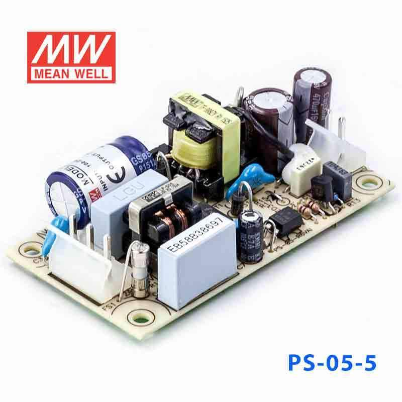 Mean Well PS - 05 - 5 Power Supply 5W 5V - PS - 05 - 5 - powersupplymall.com