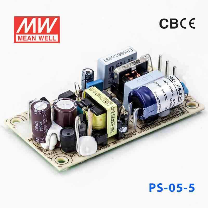 Mean Well PS - 05 - 5 Power Supply 5W 5V - PS - 05 - 5 - powersupplymall.com