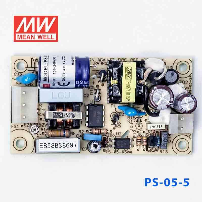 Mean Well PS - 05 - 5 Power Supply 5W 5V - PS - 05 - 5 - powersupplymall.com