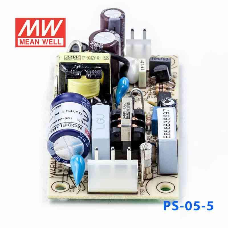Mean Well PS - 05 - 5 Power Supply 5W 5V - PS - 05 - 5 - powersupplymall.com